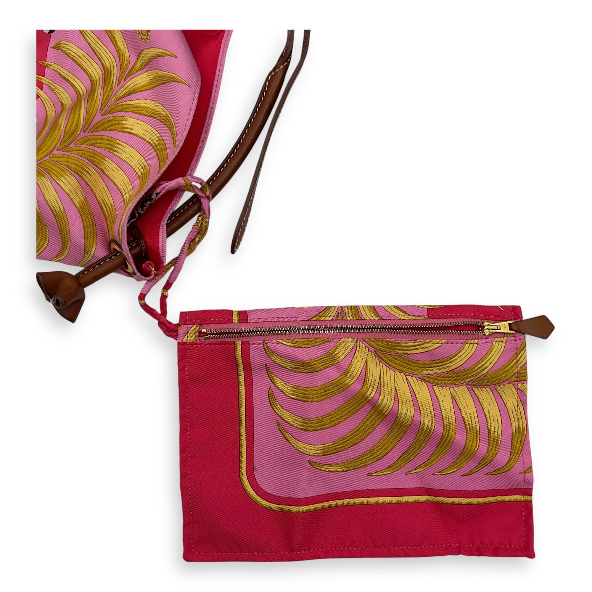 Hermès Silky City Multi-colour Tote Bag in Silk, Gold hardware_7