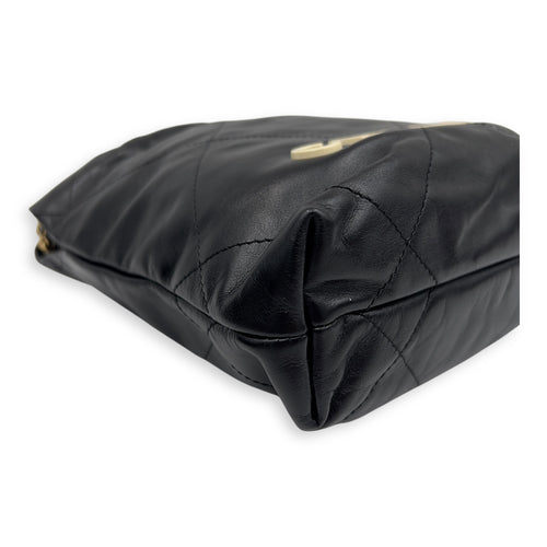 Chanel 22 Tote Shoulder Bag Mini Black in Lambskin, Gold hardware_9
