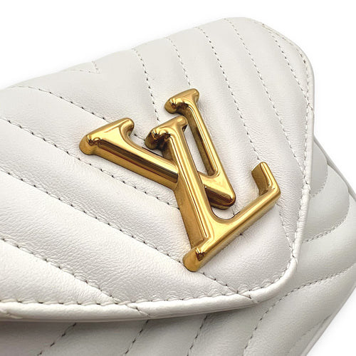 Louis Vuitton New Wave Crossbody Bag White in Calfskin, Gold hardware_7