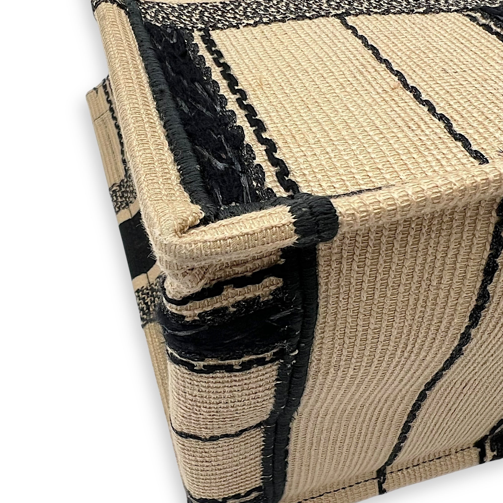 Dior Book Tote Top Handle Bag Medium Brown in Canvas_7