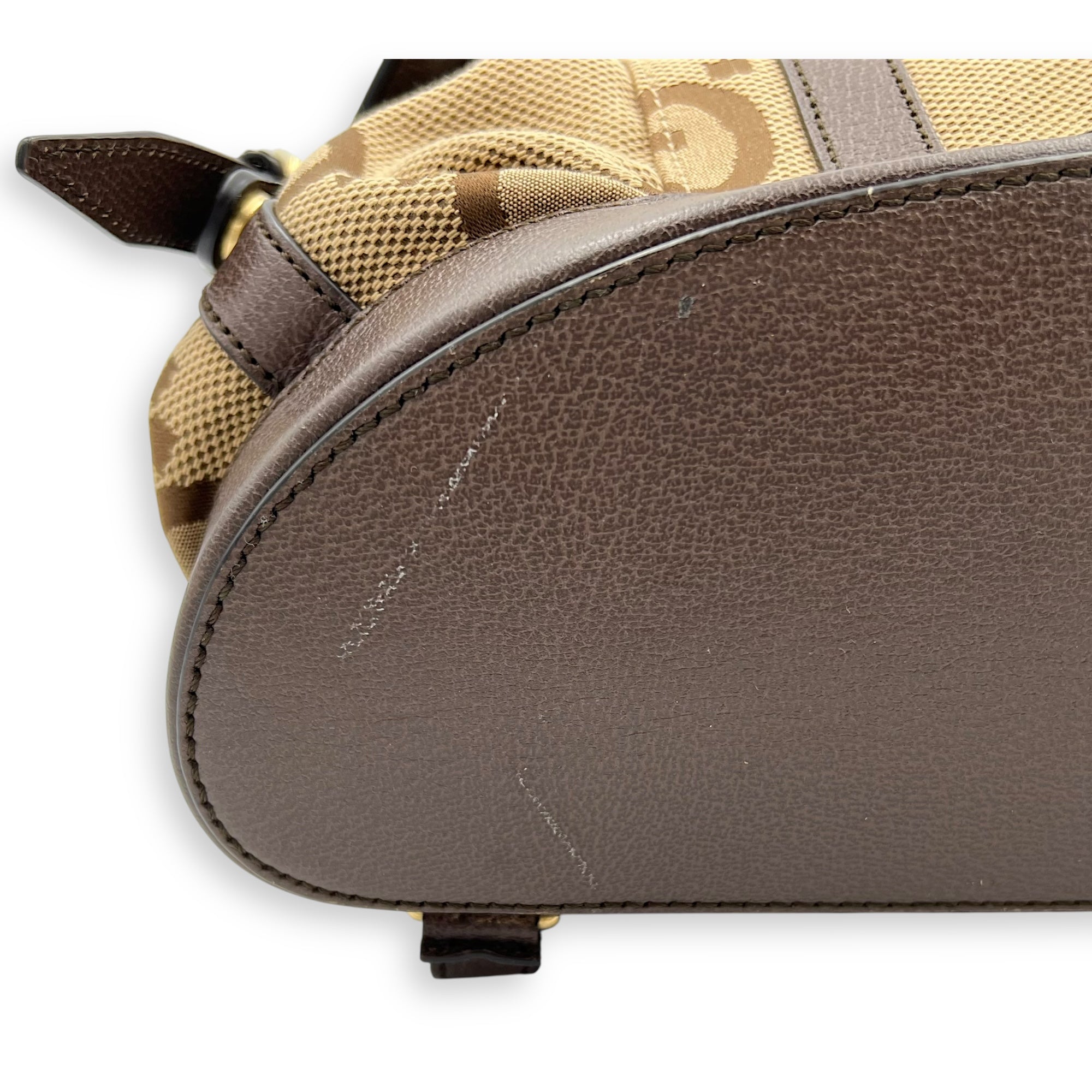 Gucci GG Backpack Brown in Canvas, Gold hardware_7