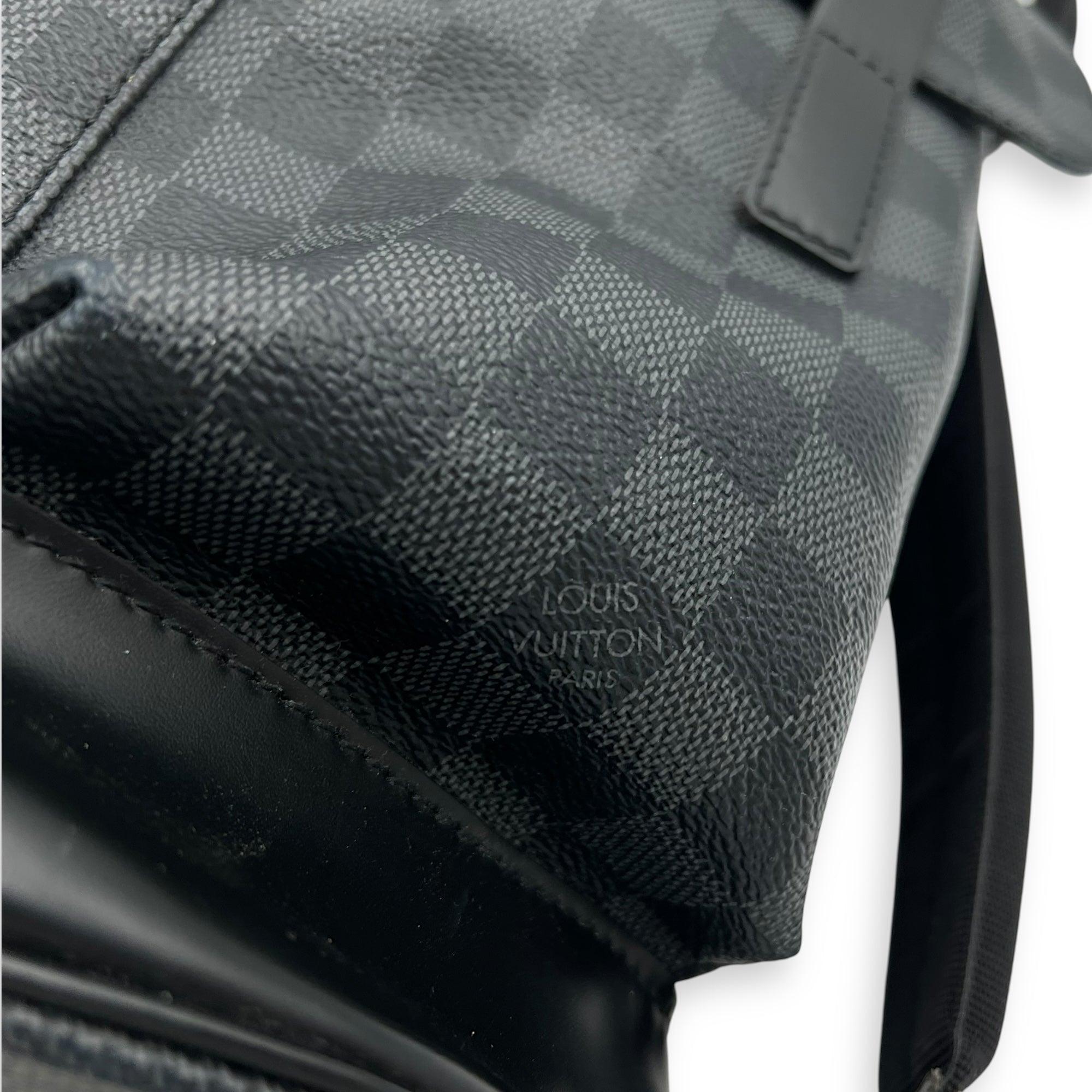 Louis Vuitton Christopher Backpack Graphite in Coated Canvas, Silver hardware_7