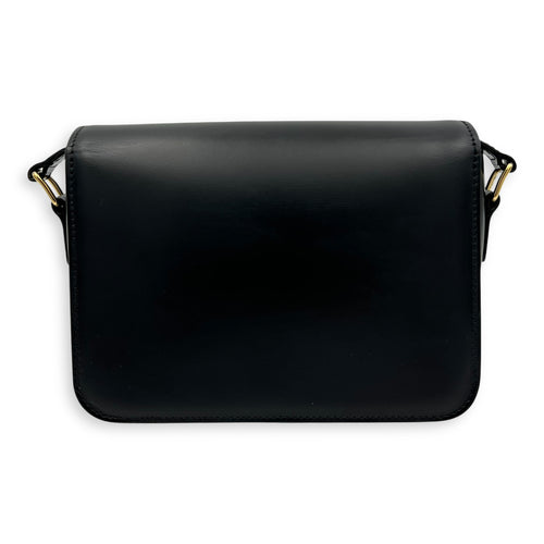 Celine Teen Crossbody Bag Black in Box Calfskin, Gold hardware_2