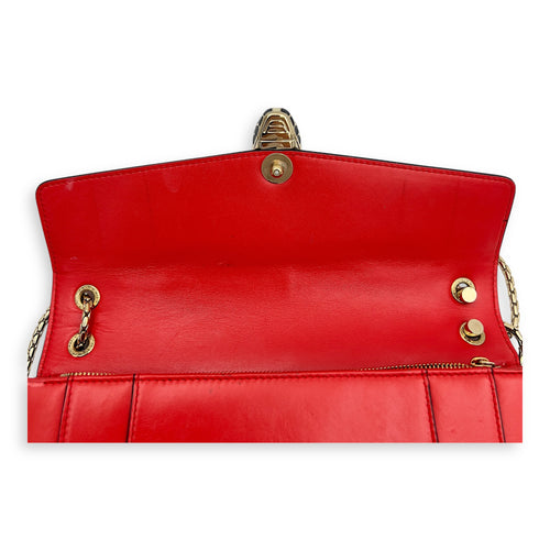 Bvlgari Serpenti Forever Shoulder Bag Red in Calfskin, Gold hardware_7