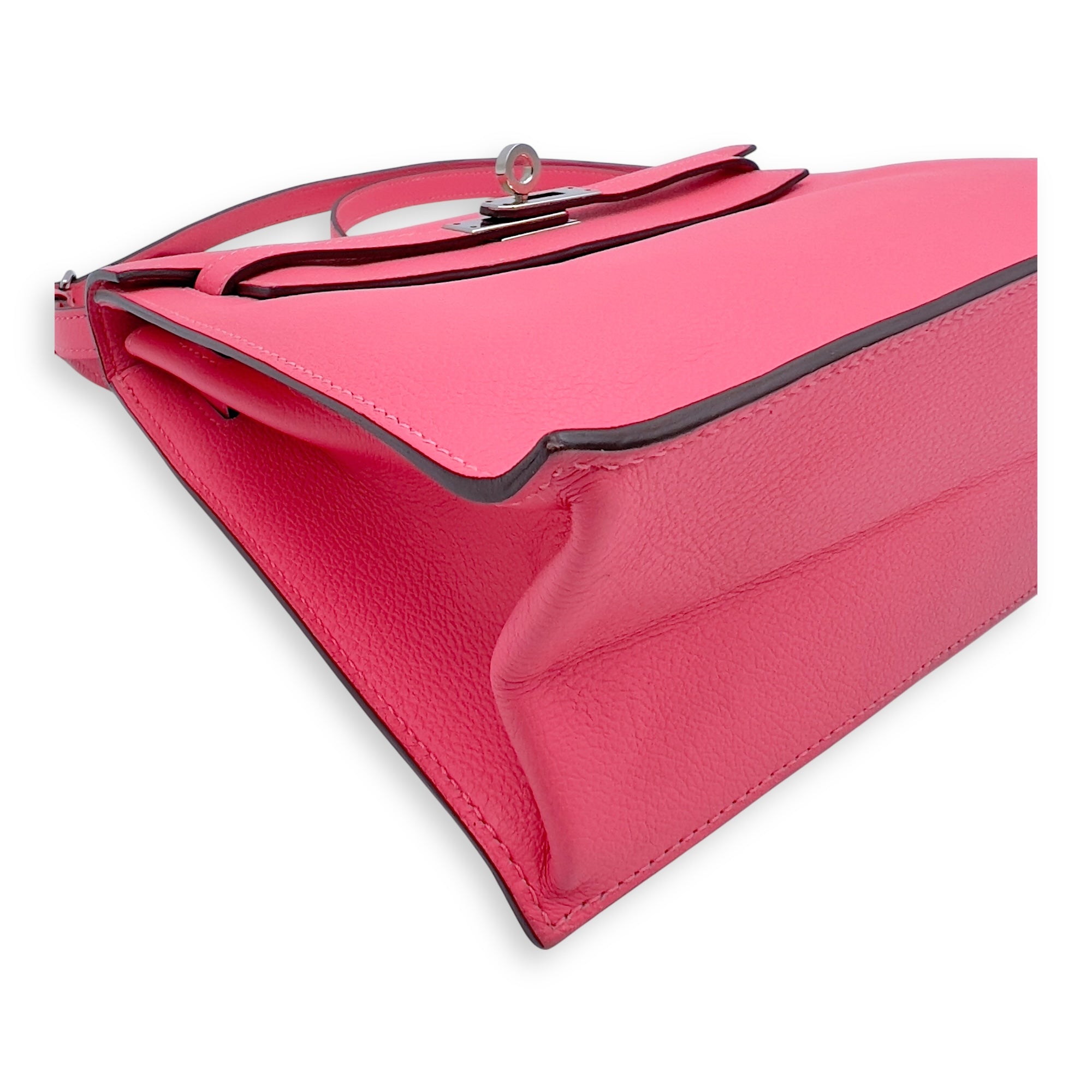 Hermès Kelly Danse Rose Azelea in Swift, Palladium hardware_9