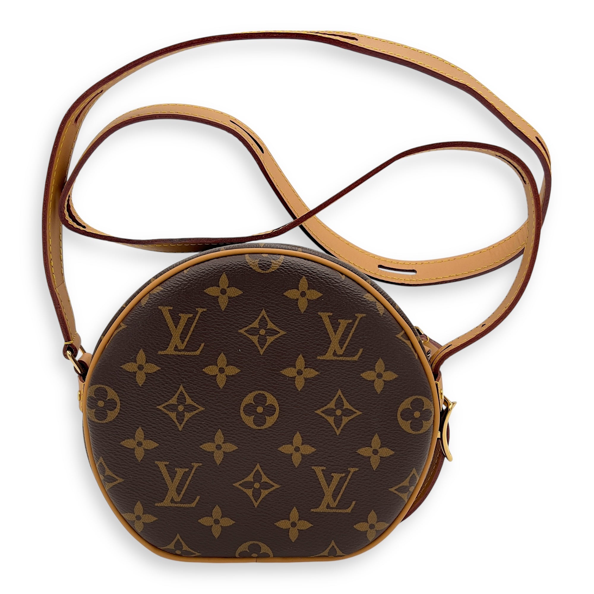 Louis Vuitton Boite a Chapeau PM Brown Shoulder Bag in Monogram Coated Canvas, Gold hardware_7