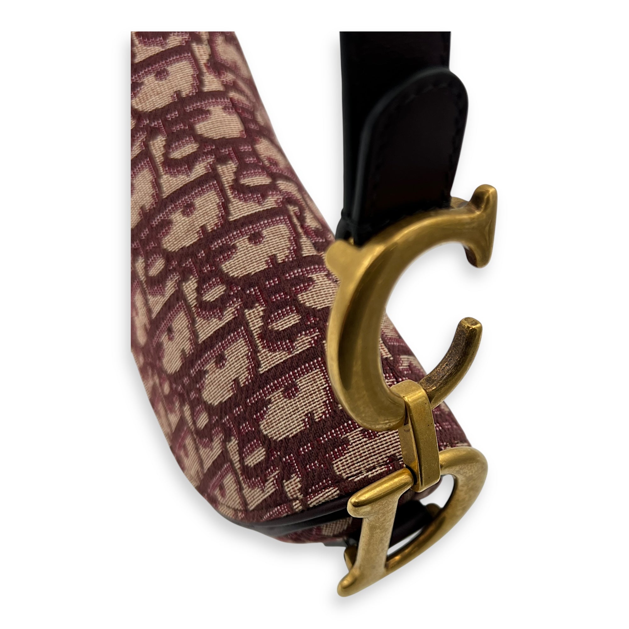 Dior Saddle Top Handle Bag Medium Gold in Canvas, Gold hardware_3