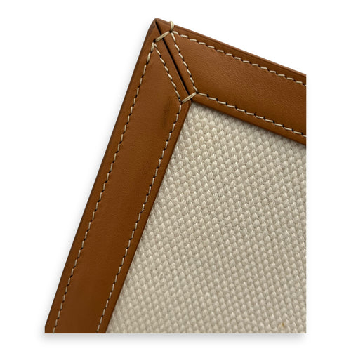 Celine vertical  Top Handle Bag Beige in Canvas, Gold hardware_4
