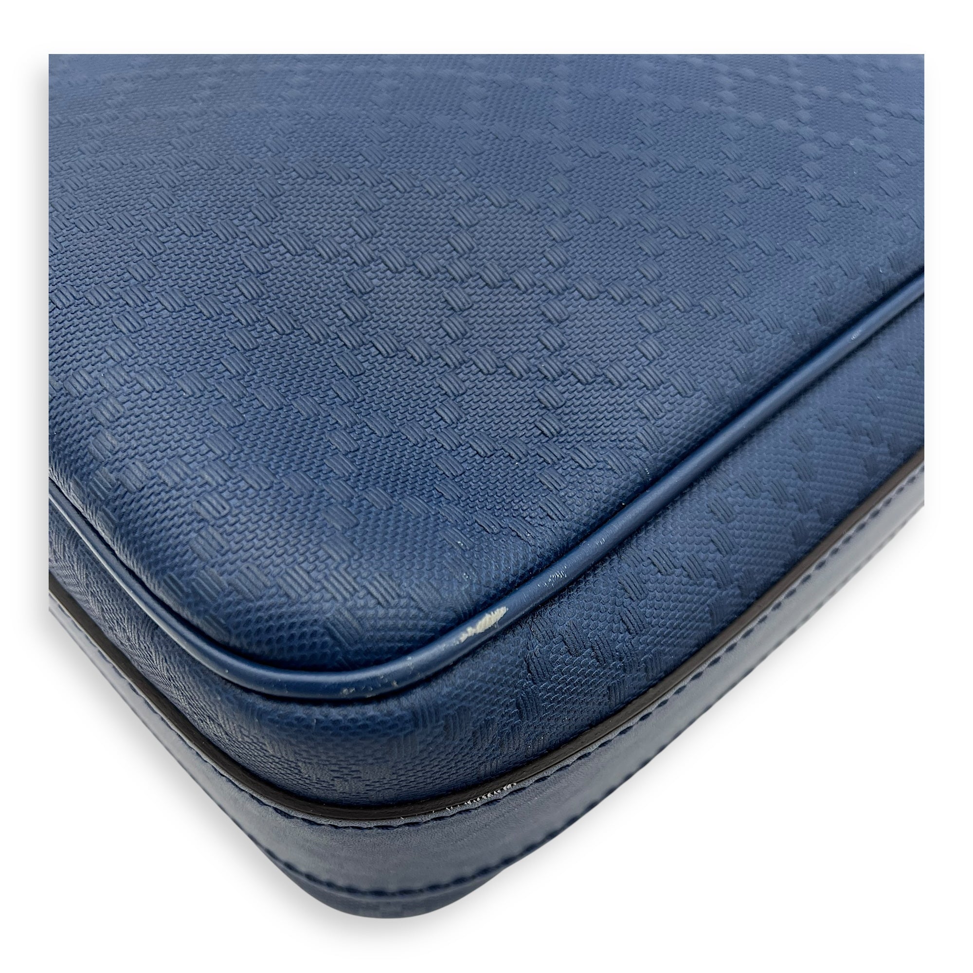 Gucci diamante Messenger Blue in Calfskin, Silver hardware_5