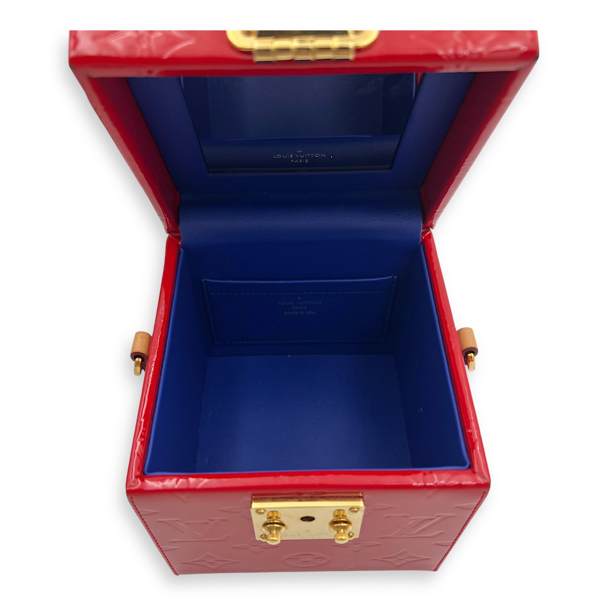 Louis Vuitton Bleecker Top Handle Bag Red in Vernis, Gold hardware_5