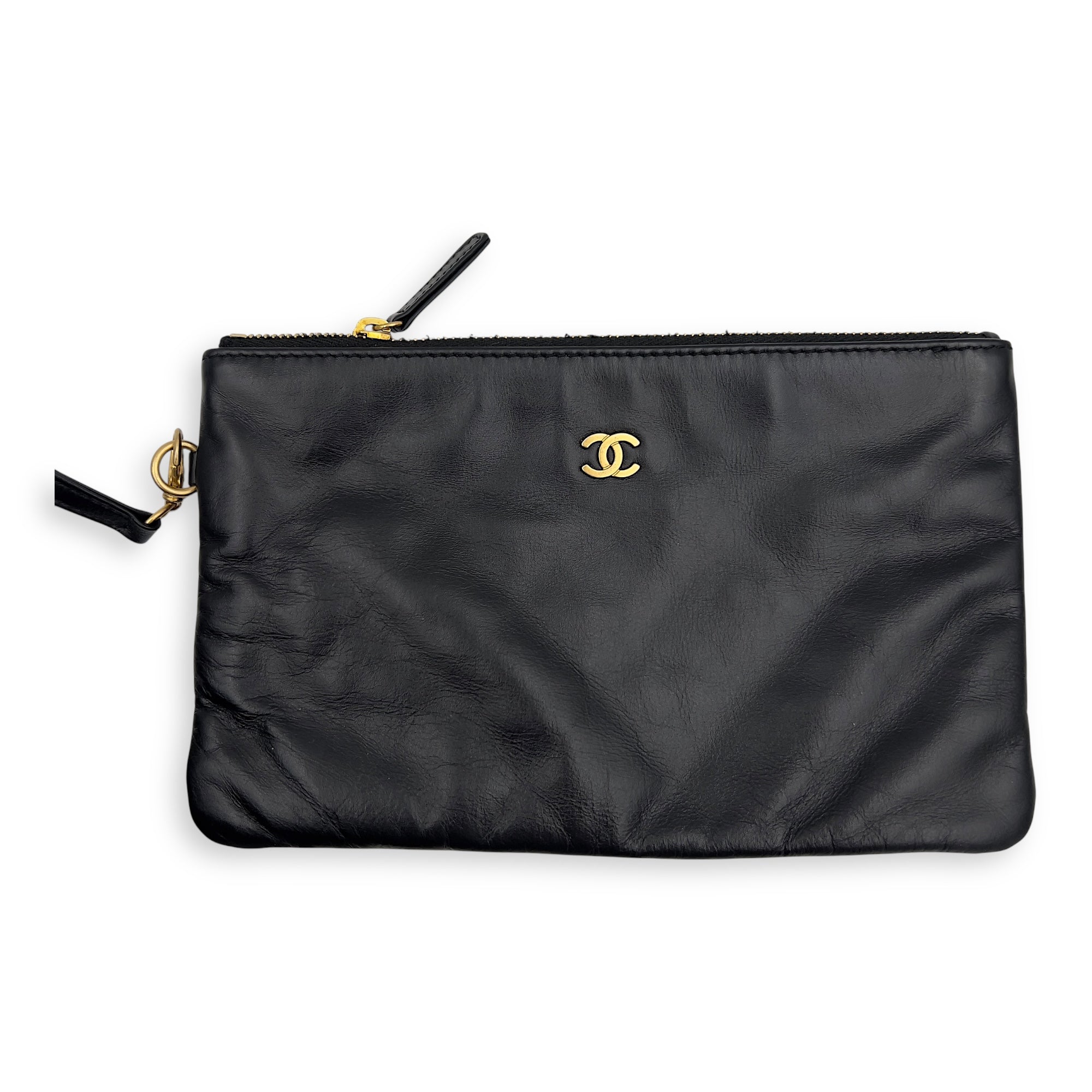 Chanel 22 Tote Shoulder Bag Medium Black in Calfskin, Gold hardware_7