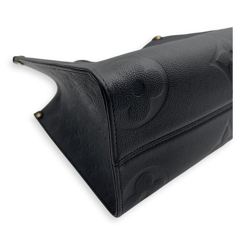 Louis Vuitton OnTheGo MM Black Top Handle Bag in Empreinte Leather, Gold hardware_9