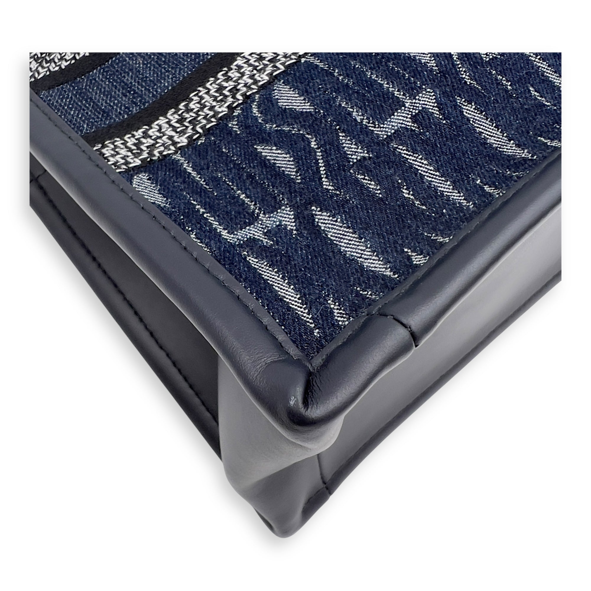 Dior Book Tote Small Blue Top Handle Bag in Denim_7