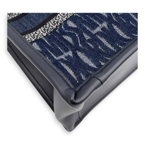 Dior Book Tote Small Blue Top Handle Bag in Denim_7