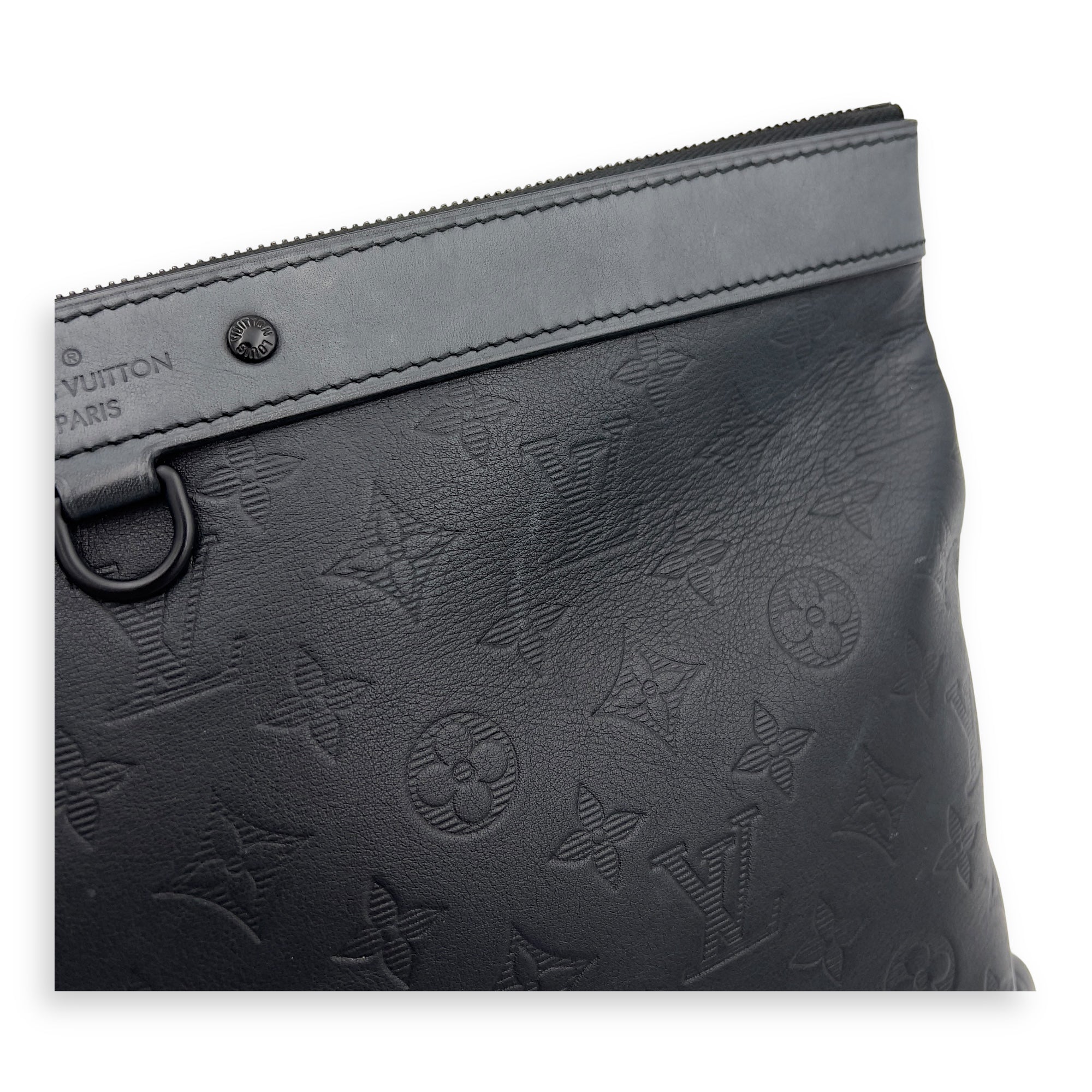 Louis Vuitton Discovery Pouch Black in Calfskin, Silver hardware_9