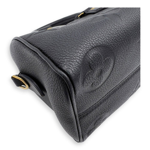 Louis Vuitton Speedy Bandouliere Top Handle Bag 20 Black in Empreinte Leather, Gold hardware_7