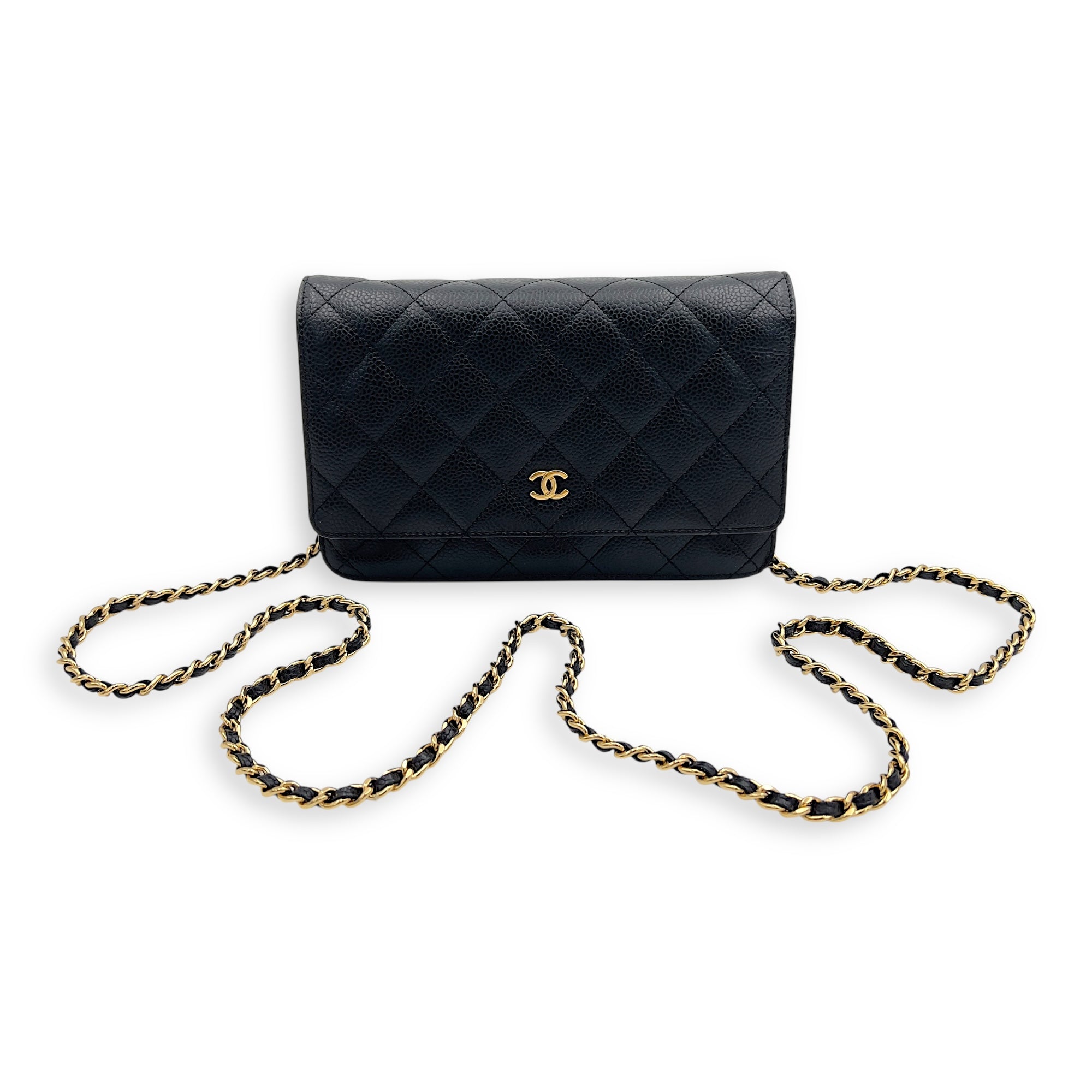 Chanel Classic Wallet On Chain Black in Caviar Leather, Gold hardware_5