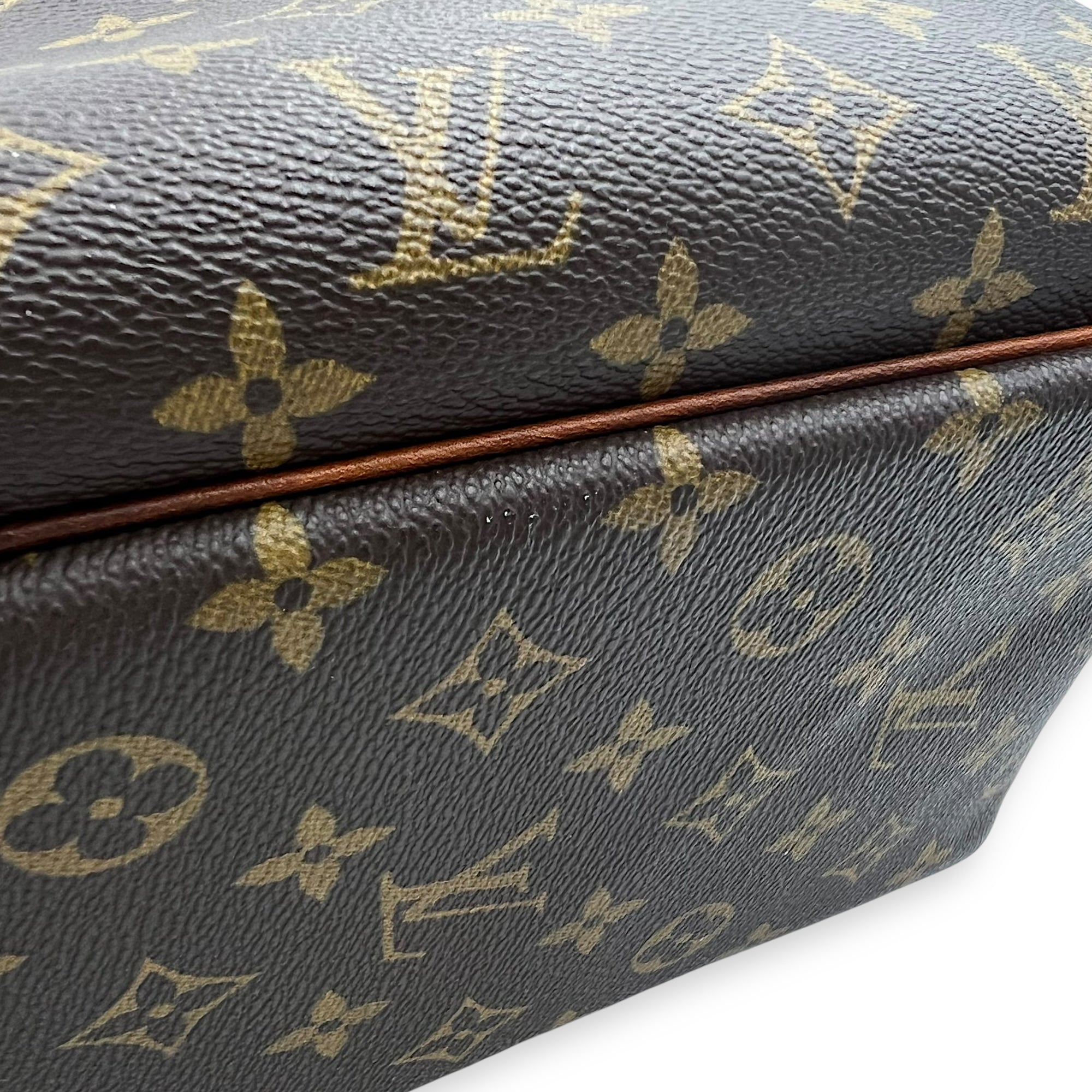 Louis Vuitton Trouville Top Handle Bag Brown in Monogram Coated Canvas, Gold hardware_7