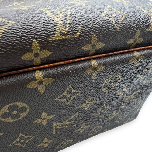 Louis Vuitton Trouville Top Handle Bag Brown in Monogram Coated Canvas, Gold hardware_7