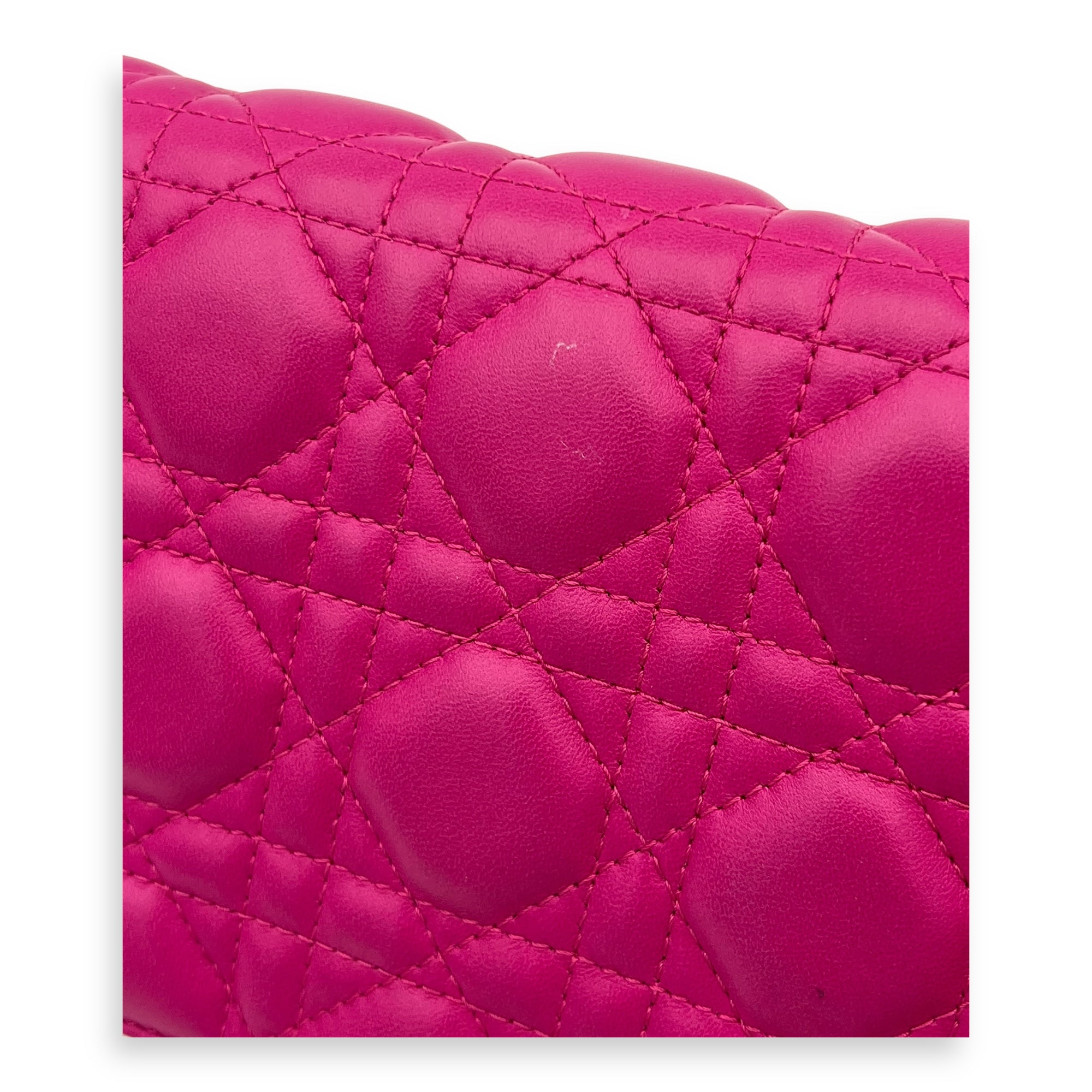 Dior DiorAddict Shoulder Bag Pink in Lambskin, Gold hardware_7