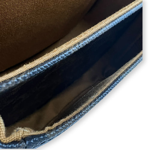 Celine Folco Crossbody Bag Brown in Coated Canvas, Gold hardware_7
