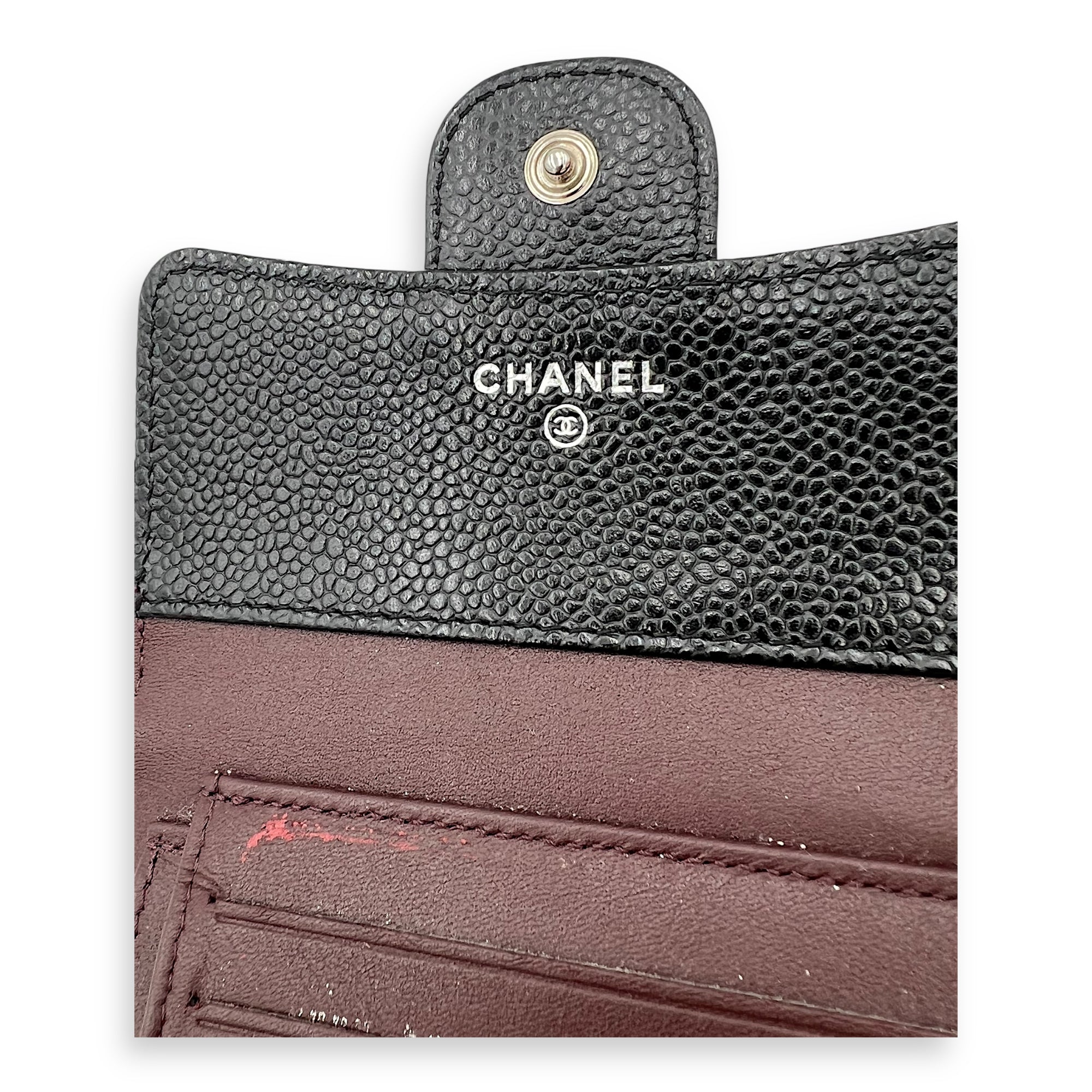Chanel Classic Wallet Black in Caviar Leather, Silver hardware_4
