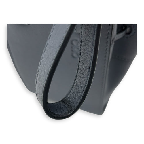 Loewe Hammock Mini Blue Shoulder Bag in Calfskin, Silver hardware_7