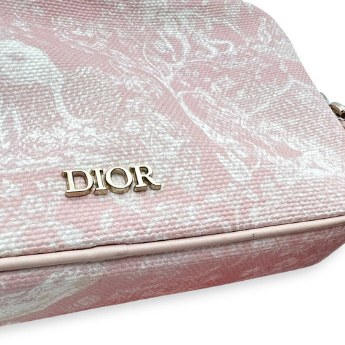 Dior Multi-pouch Crossbody Bag Pink in Canvas, Light Gold hardware_7