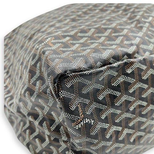 Goyard Saint Louis Tote Bag GM Black in Coated Canvas, Silver hardware_7
