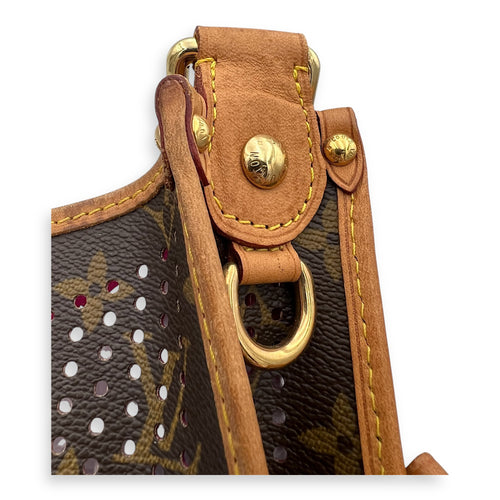 Louis Vuitton Perforated Musette Shoulder Bag Brown in Monogram Coated Canvas, Gold hardware_7
