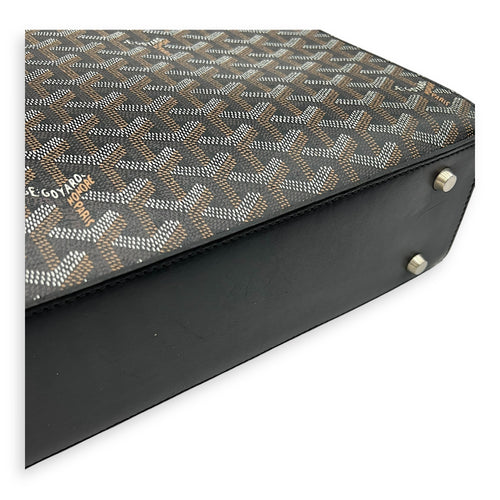Goyard Comores Tote Bag Black in Coated Canvas, Silver hardware_10