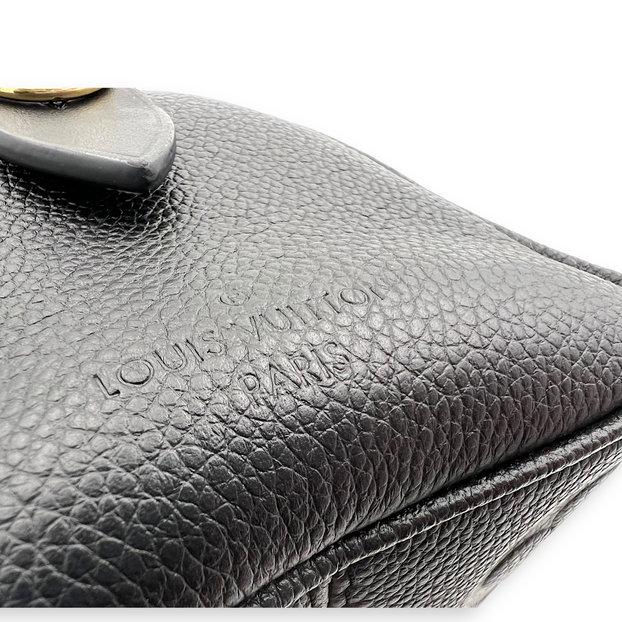 Louis Vuitton Speedy Bandouliere Top Handle Bag 20 Black in Empreinte Leather, Gold hardware_7