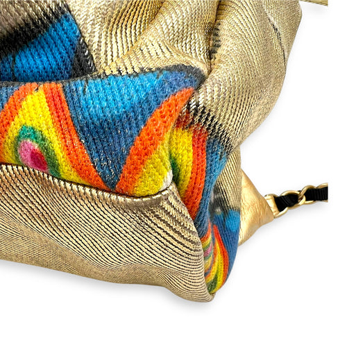 Chanel Grafitti Backpack Gold in Canvas, Gold hardware_7