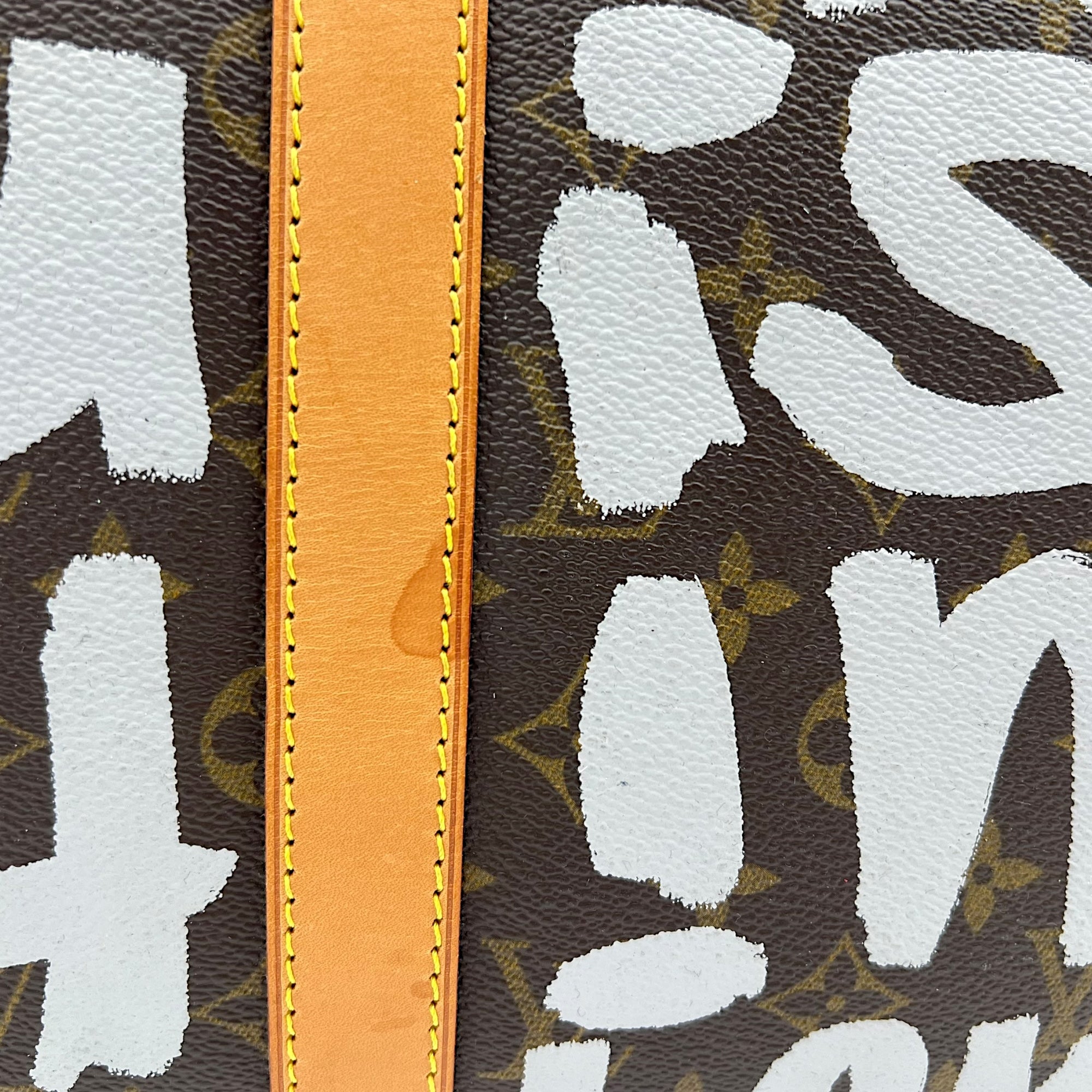 Louis Vuitton Stephen Sprouse Keepall 50 Brown Duffle Bag in Coated Canvas, Gold hardware_7