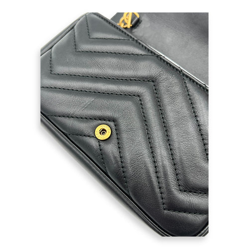 Gucci GG Marmont Crossbody Bag Black in Calfskin, Gold hardware_7