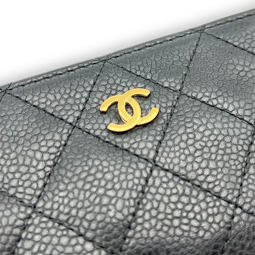 Chanel CC Pouch Black in Caviar Leather, Gold hardware_7