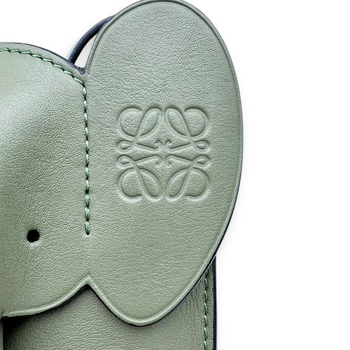 Loewe Elephant Pocket Crossbody Bag Green in Calfskin_7