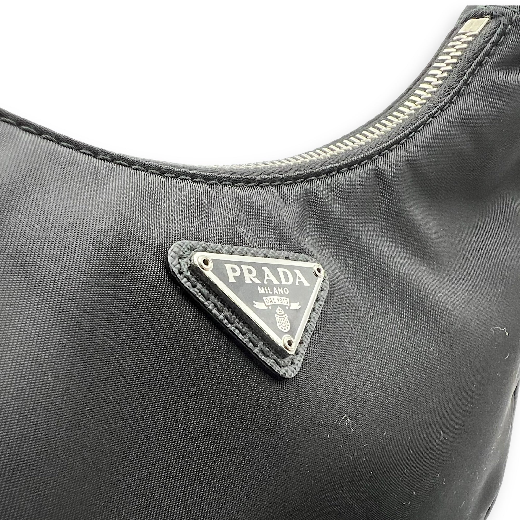 Prada Re-Edition 2005 Crossbody Bag Black in Re-Nylon, Silver hardware_7