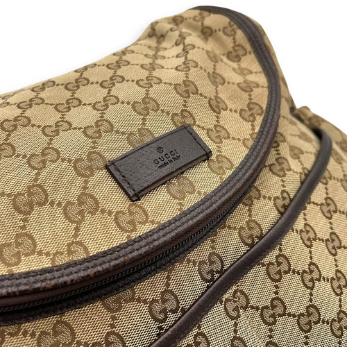 Gucci GG Shoulder Bag Brown in Canvas, Silver hardware_7