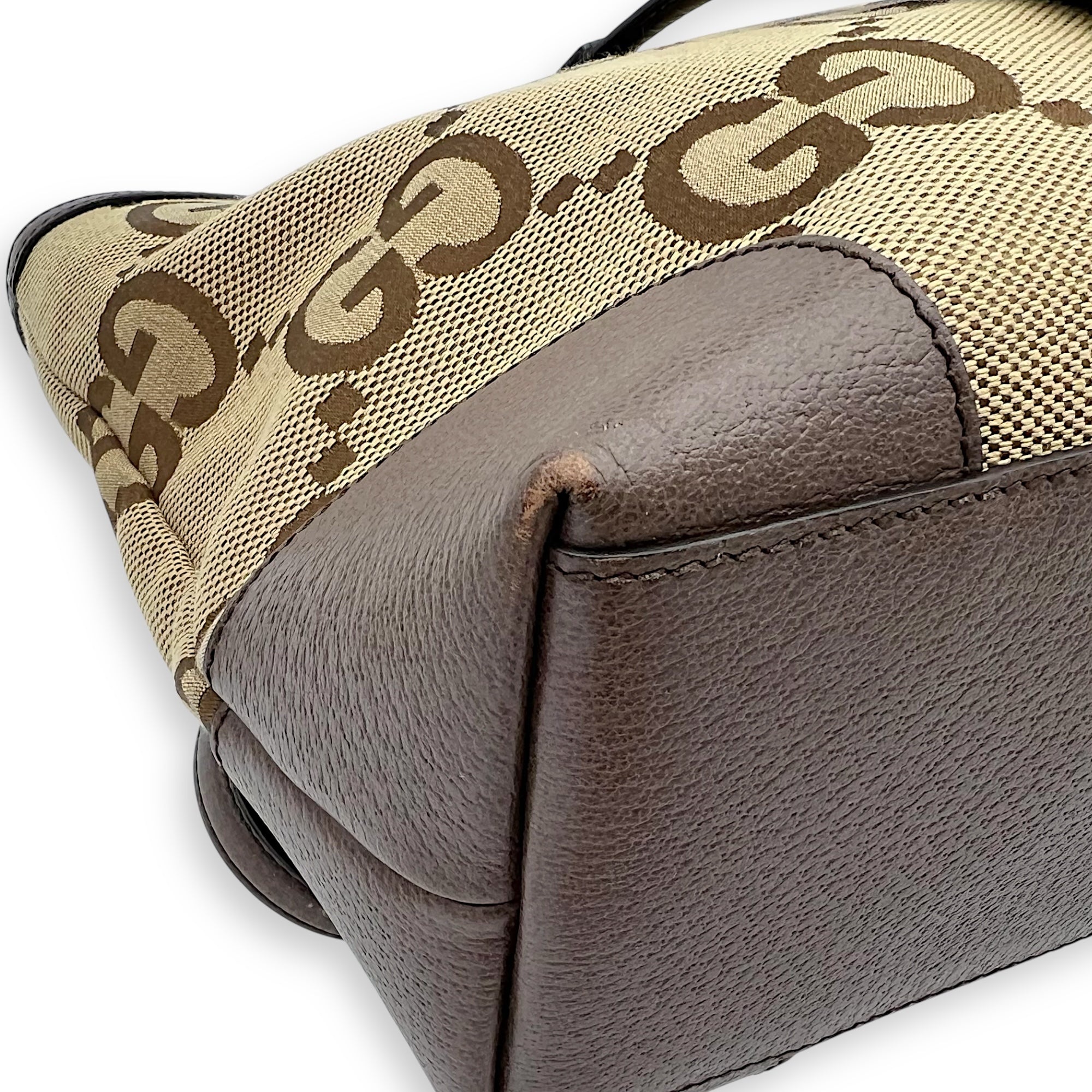 Gucci GG Tote Bag Brown in Canvas, Gold hardware_6