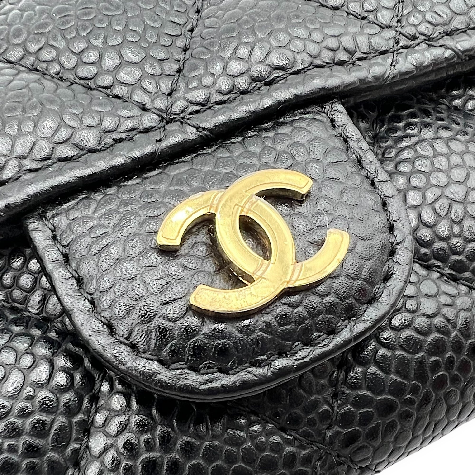 Chanel CC Card Holder Black in Caviar Leather, Gold hardware_7