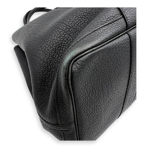 Hermès Garden Party 36 Black Top Handle Bag in Clemence, Silver hardware_5