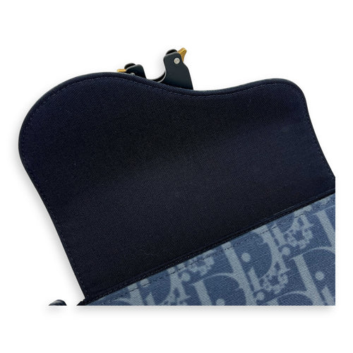 Dior Dior Tears Saddle Blue Crossbody Bag in Denim, Lacquered Metal hardware_7