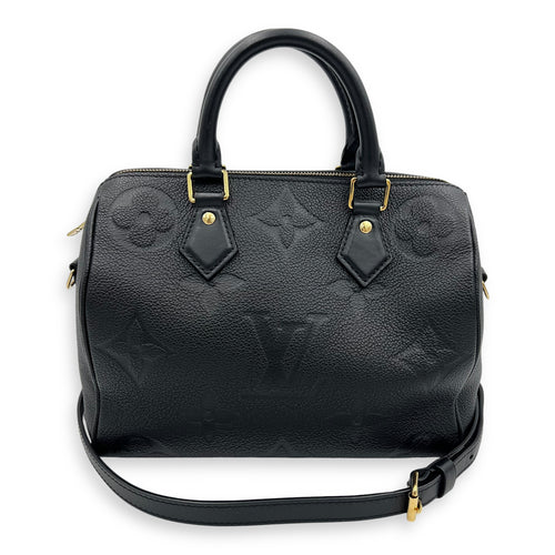 Louis Vuitton Speedy Bandouliere Top Handle Bag Black in Monogram Empreinte Leather, Gold hardware_5