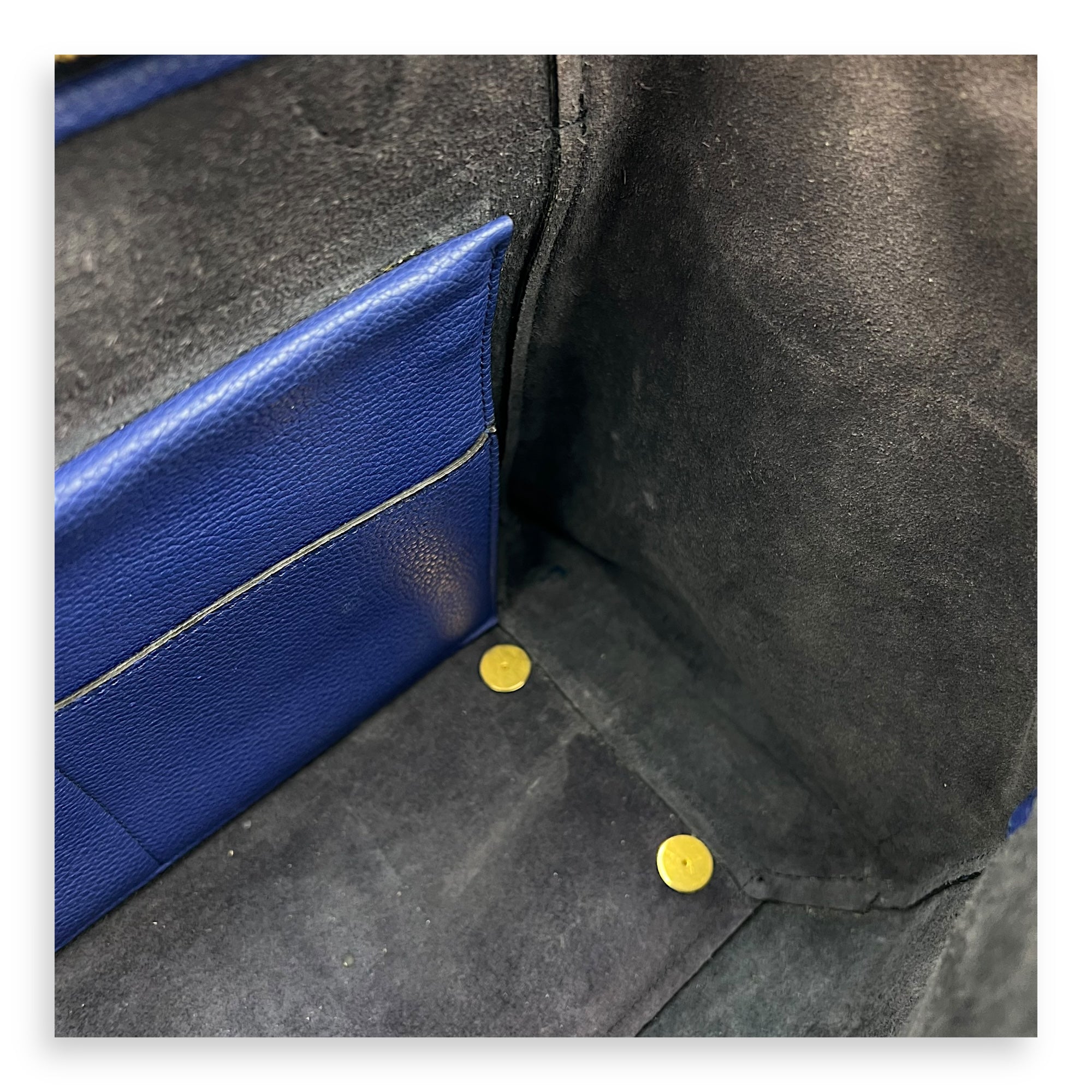 Celine Belt Bag Top Handle Bag Blue in Calfskin, Gold hardware_2