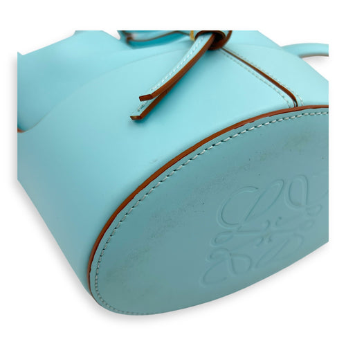 Loewe Ballon Bucket Bag Blue in Calfskin, Gold hardware_5