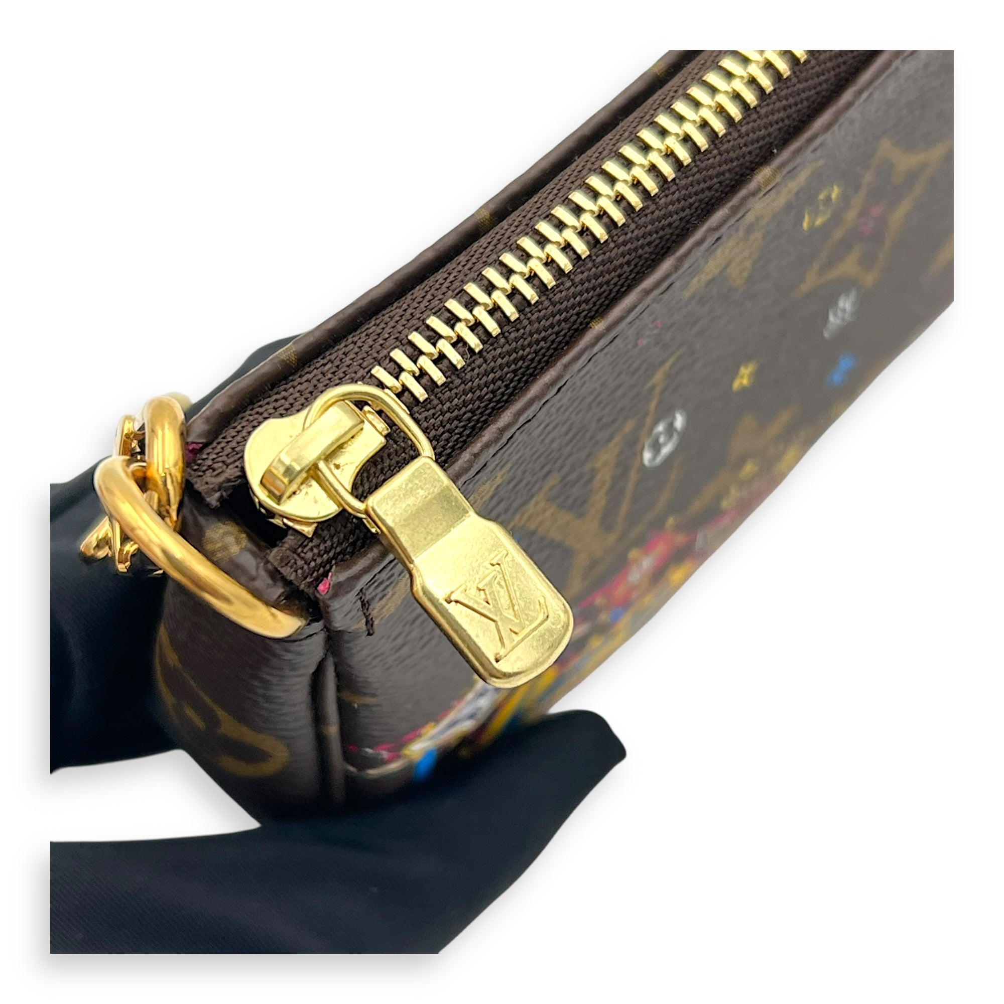 Louis Vuitton Pochette Clutch Brown in Monogram Coated Canvas, Gold hardware_7
