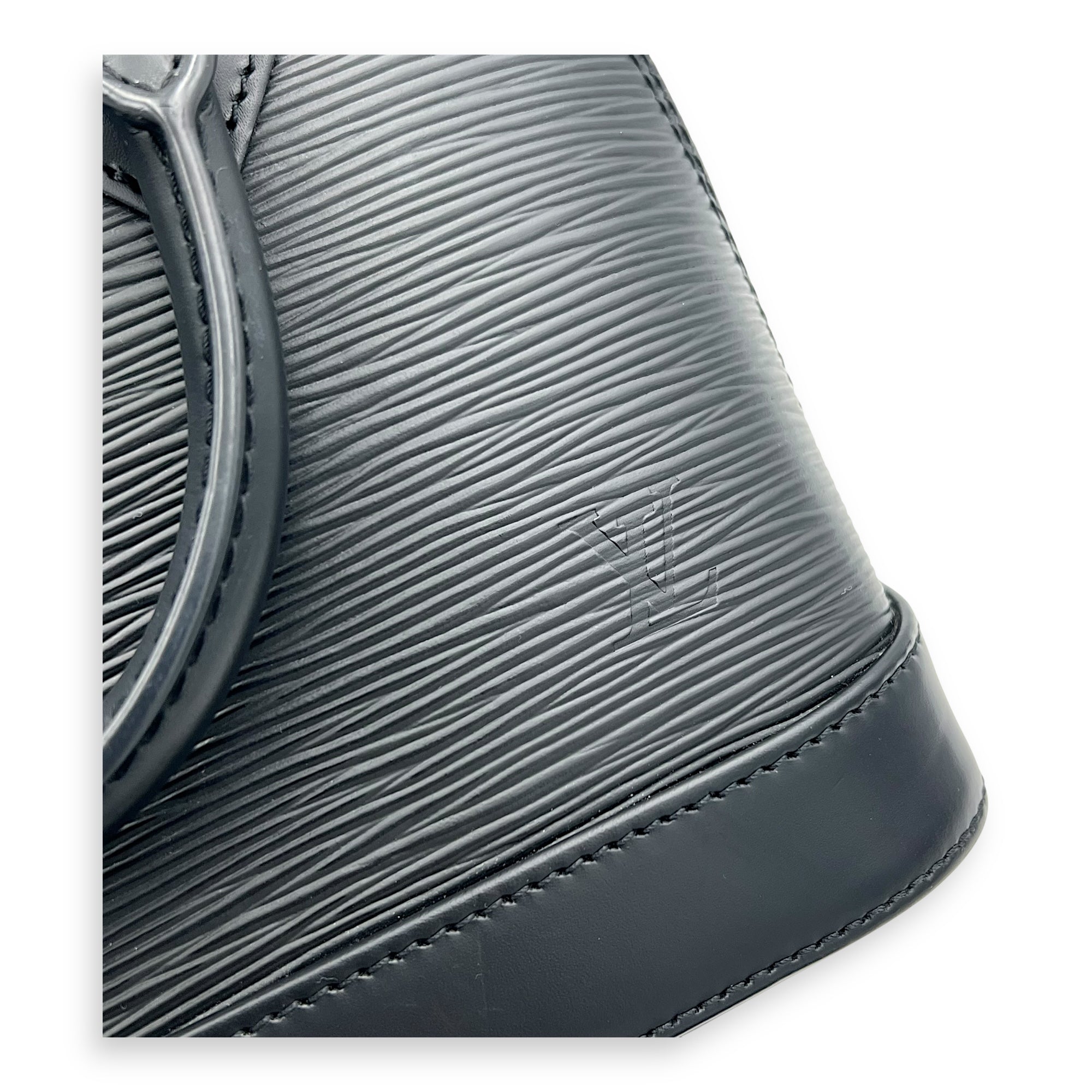 Louis Vuitton Alma BB Black Top Handle Bag in Epi Leather, Silver hardware_7
