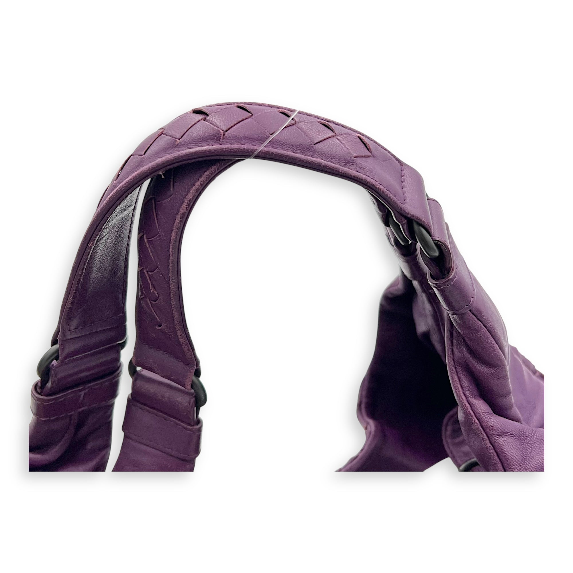 Bottega Veneta Intrecciato Hobo Purple in Nappa Leather, Gunmetal hardware_7