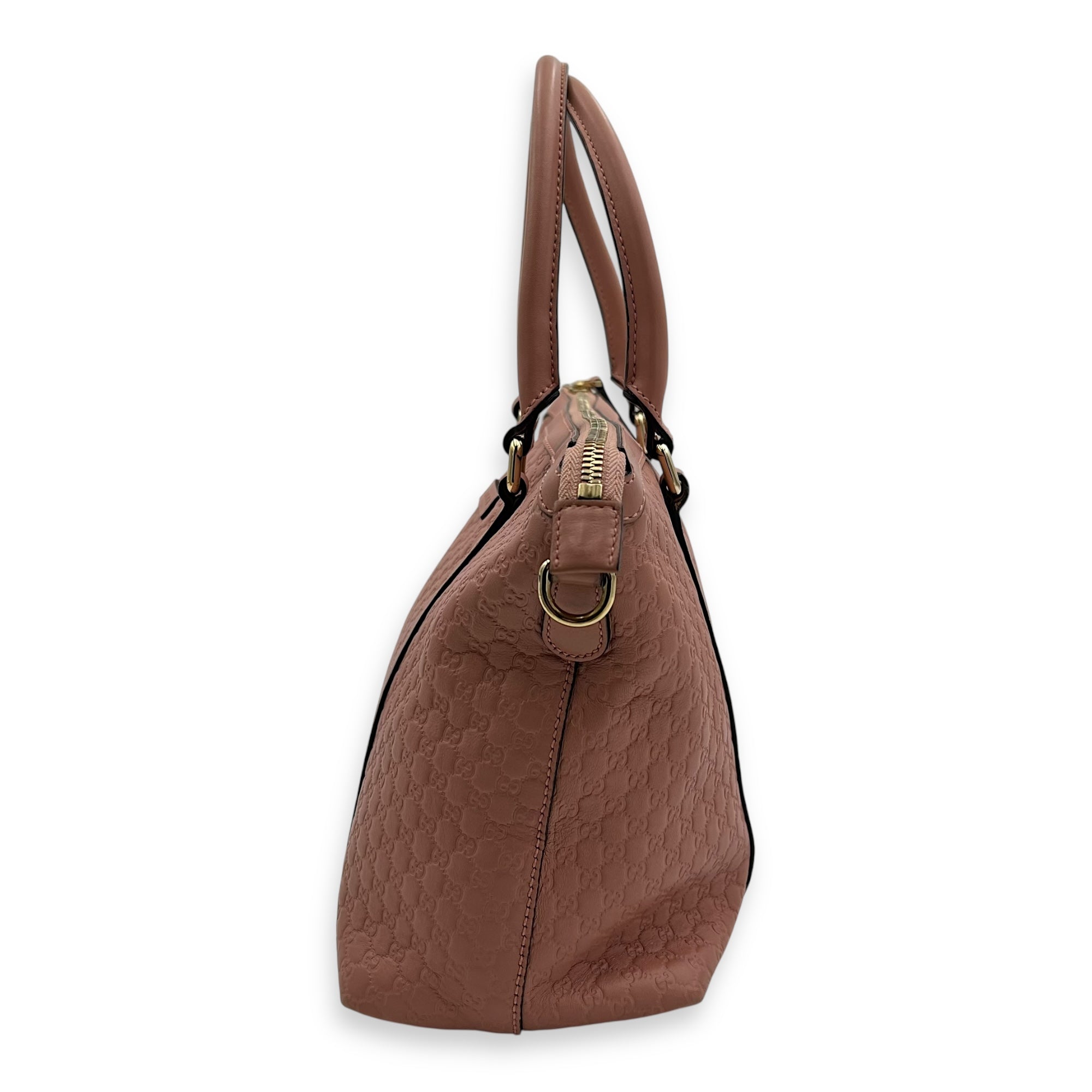Gucci Microguccissima Tote Bag Pink in Guccissima Leather, Gold hardware_3